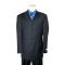 Steve Harvey Collection Solid Navy Super 120's Merino Wool Vested Suit